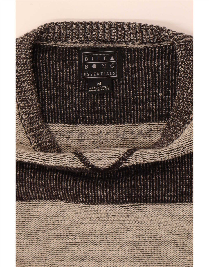 Jersey Billabong para hombre con cuello barco y acrílico a rayas gris medio