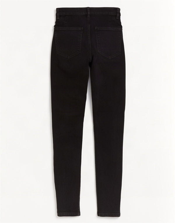 Zara Vaqueros pitillo para mujer EU 34 2XS W24 L28 Algodón negro