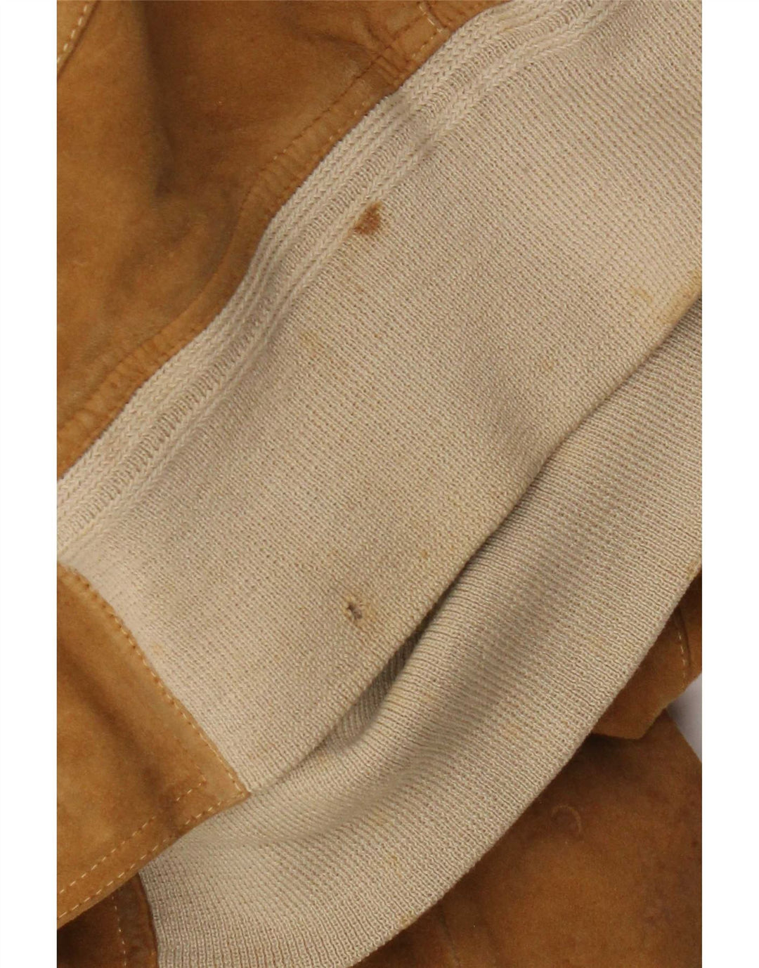 Vintage hombres ante bomber chaqueta IT 52 XL cuero beige