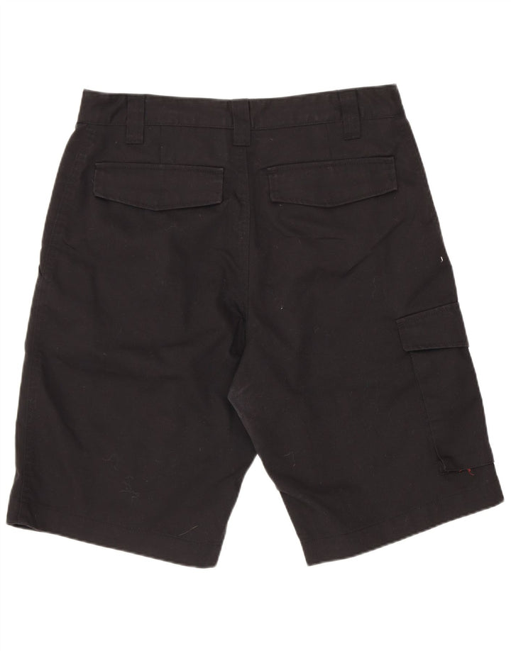 Russell Athletic Pantalones cortos cargo para hombre medianos W30 Poliéster negro