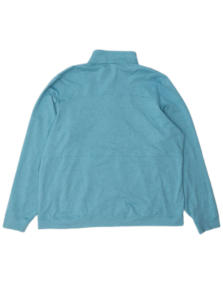 Puma Mujer Zip Neck Sudadera Jumper UK 20 2XL Azul Poliéster