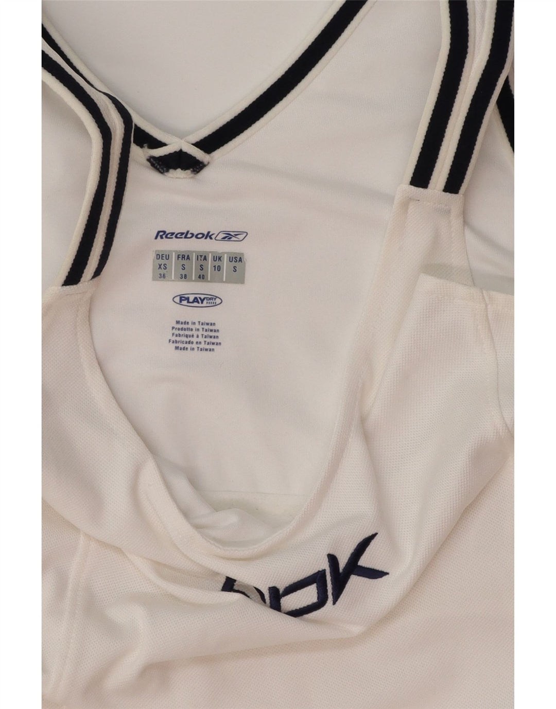 REEBOK Vestido de tenis gráfico para mujer UK 10 Small White