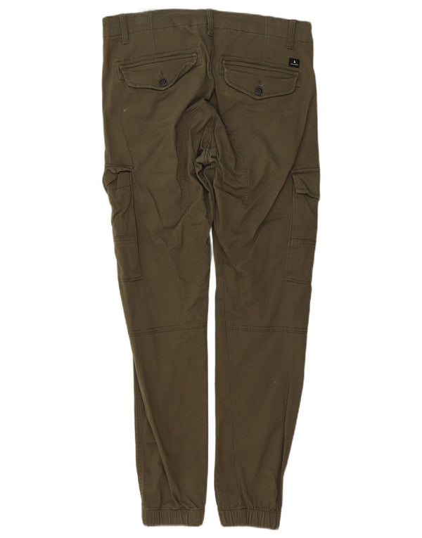 Jack & Jones Hombre Paul Tapered Joggers Pantalones Cargo W32 L32 Algodón Caqui