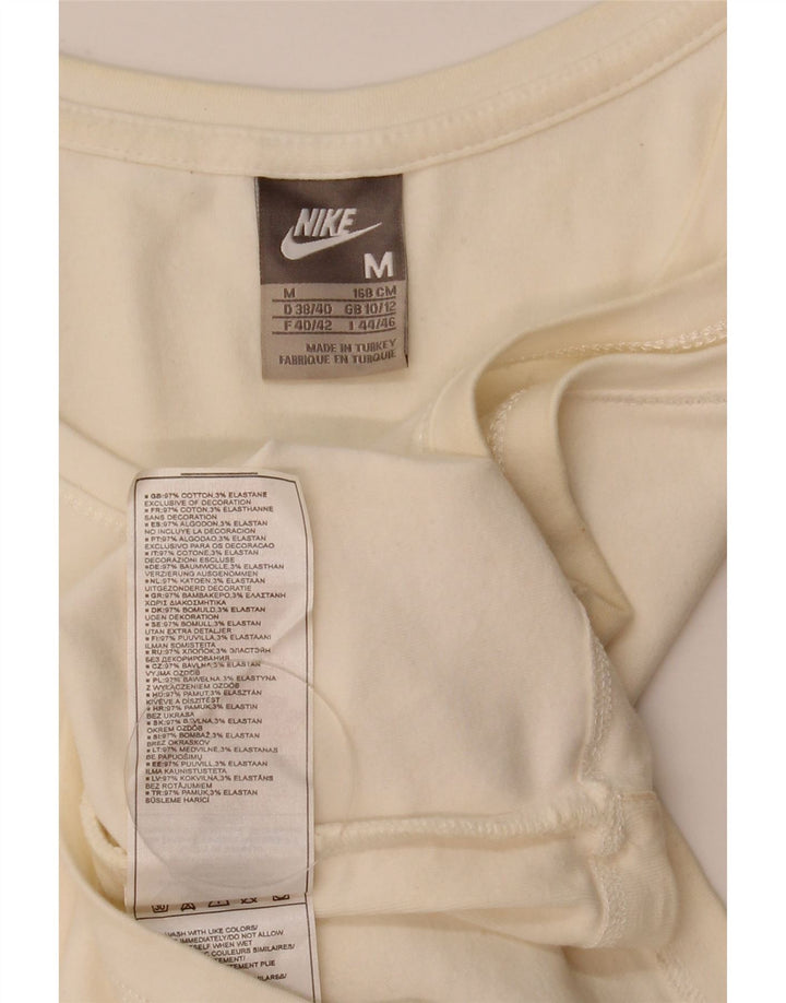 Nike Top corto sin mangas para mujer Reino Unido 10/12 Algodón blanco mediano