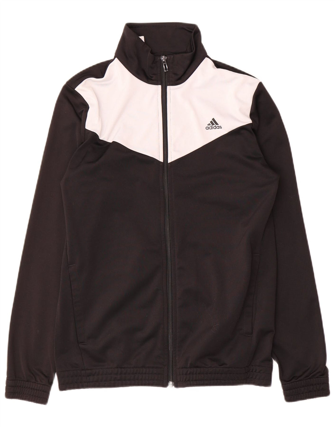 ADIDAS Chaqueta de chándal para niño 14-15 años Negro Colorblock