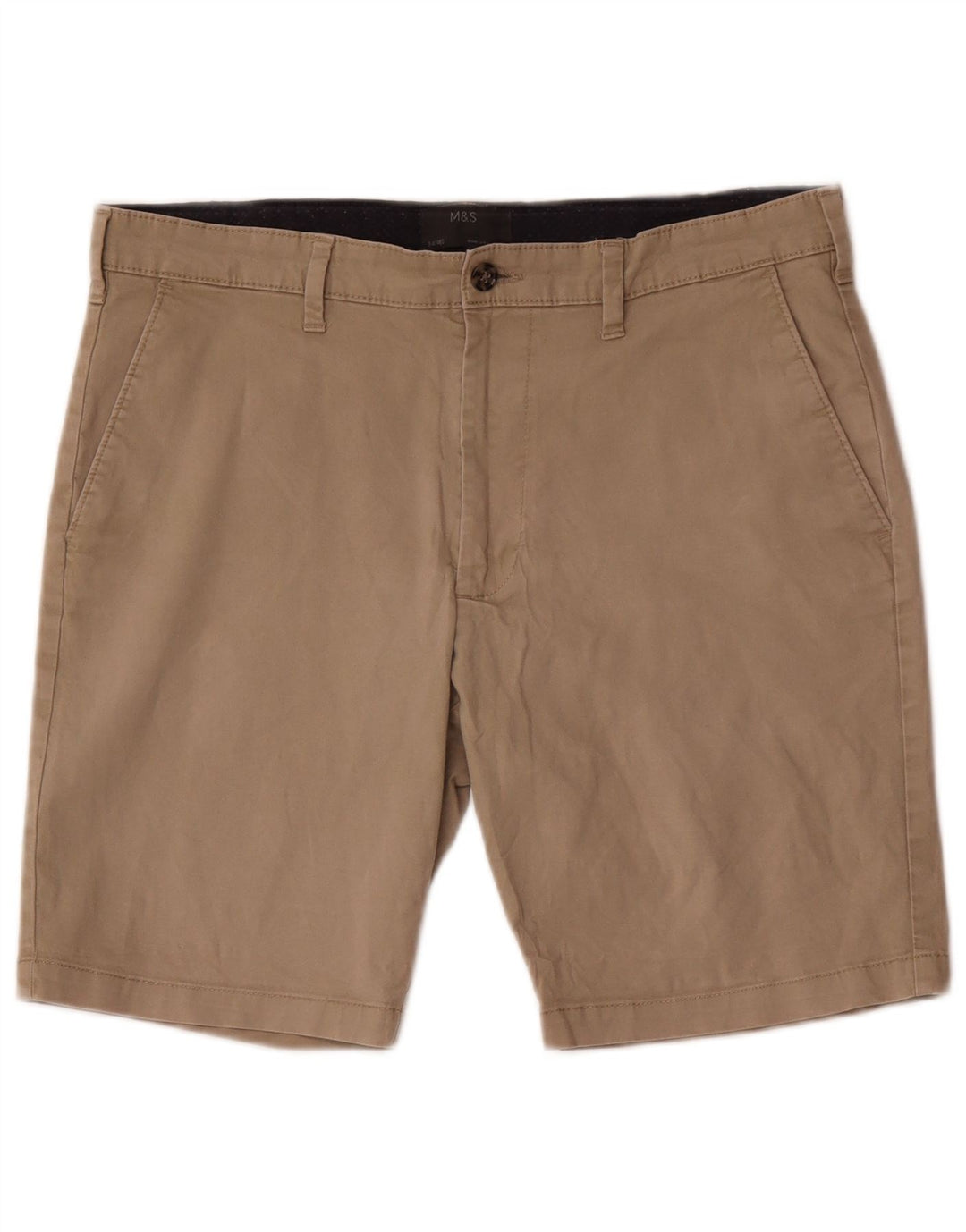 Marks & Spencer Pantalones cortos chinos para hombre W34 Algodón marrón grande