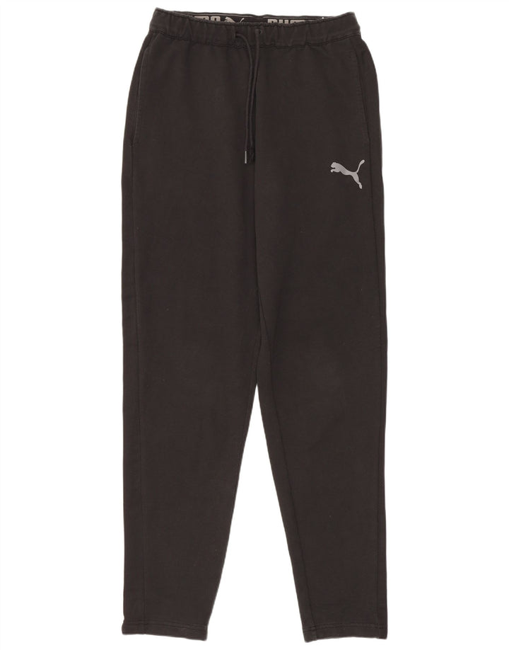 Puma Pantalones De Chándal Para Hombre Pequeños De Algodón Negro