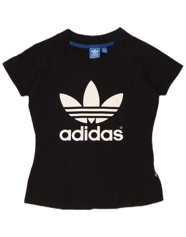 Adidas Camiseta gráfica para mujer Top UK 10 Small Black