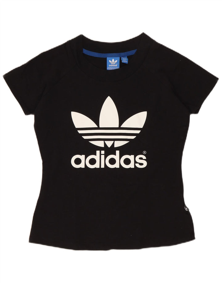 Adidas Camiseta gráfica para mujer Top UK 10 Small Black