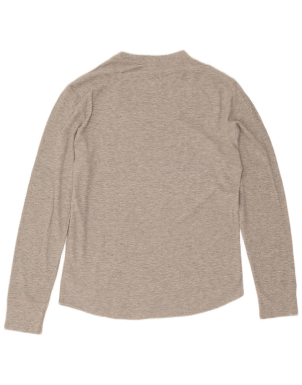 Camiseta Gap Hombre Manga Larga Algodón Gris Medio