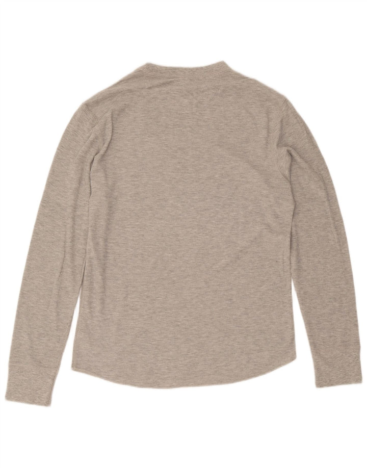 Camiseta Gap Hombre Manga Larga Algodón Gris Medio