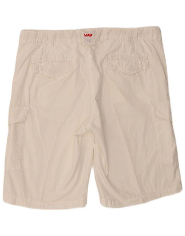 Slam Shorts Cargo Hombre W38 XL Algodón Blanco
