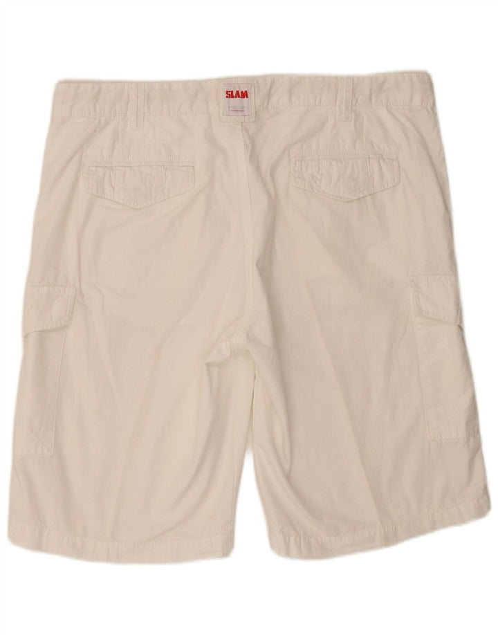 Slam Shorts Cargo Hombre W38 XL Algodón Blanco
