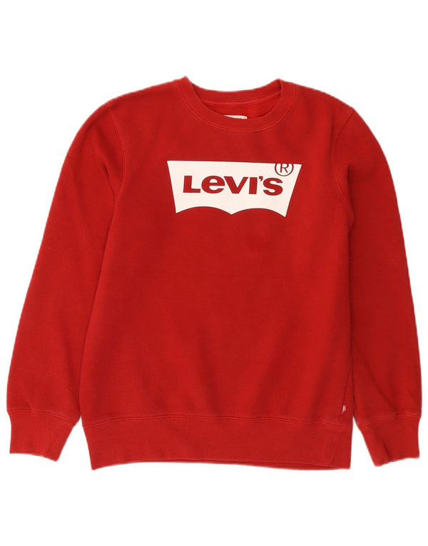 Levi's Boys Graphic Sudadera Jumper 15-16 Años Borgoña Algodón