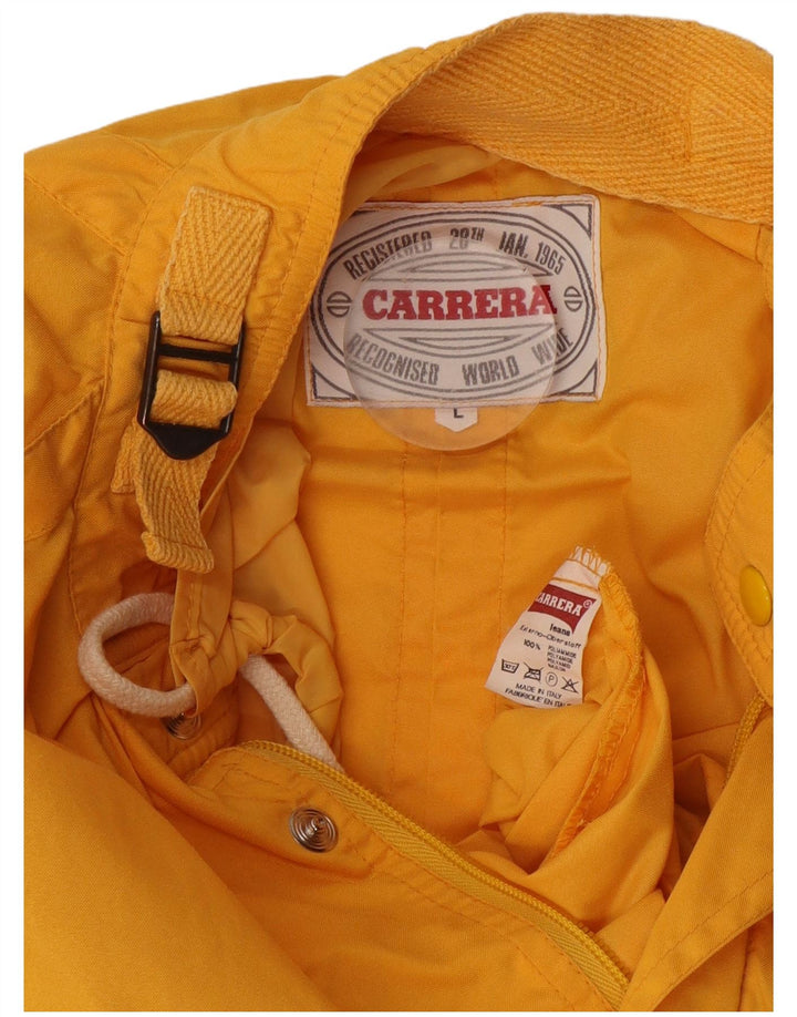 Carrera Chaqueta impermeable gráfica para hombre UK 40 Large Poliamida amarilla