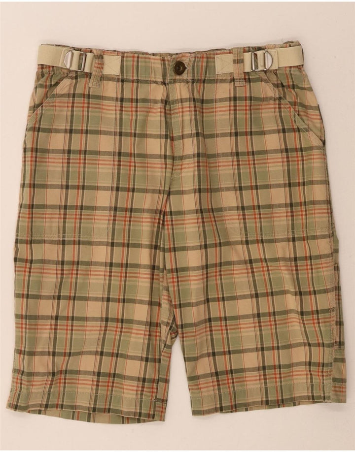 THINK PINK Mens Chino Shorts Large W36 Beige Check Cotton Vintage Think Pink and Second-Hand Think Pink from Messina Hembry 