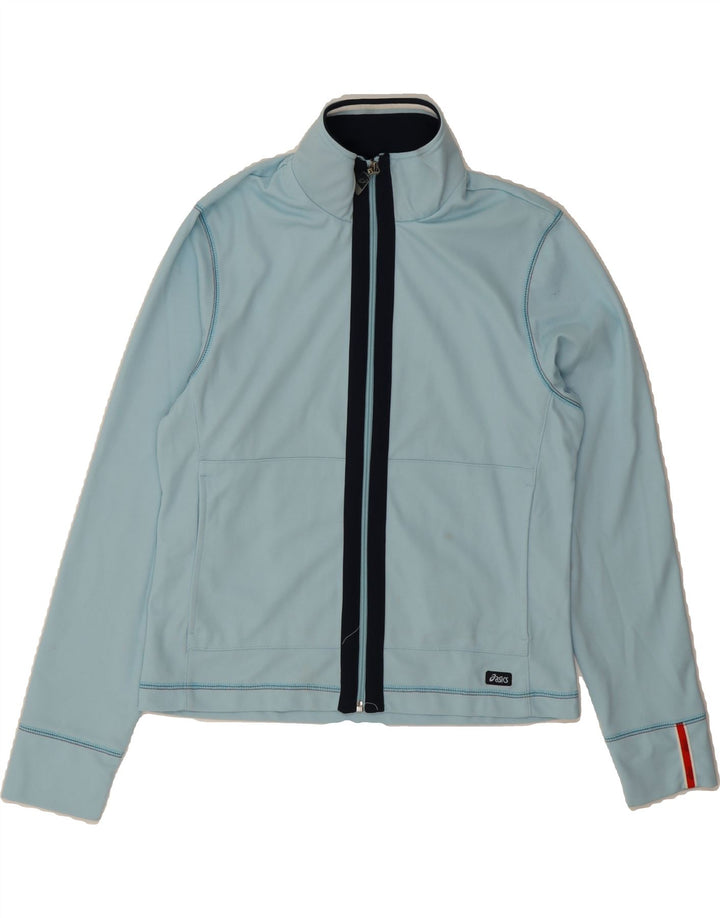 ASICS Womens Tracksuit Top Jacket UK 14 Medium Blue Polyester Vintage Asics and Second-Hand Asics from Messina Hembry 