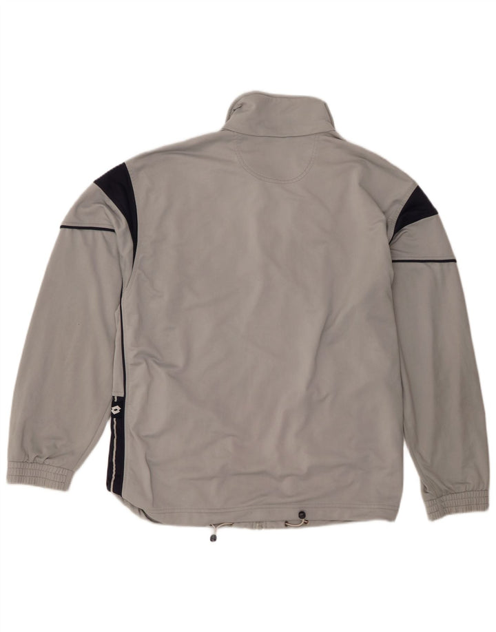 Lotto Hombre Chándal Top Chaqueta XL Gris Colorblock