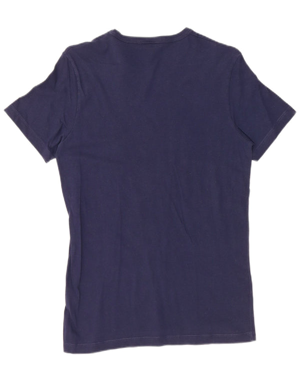 BENETTON Camiseta gráfica Peanuts para mujer Top UK 10 Small Azul marino Algodón