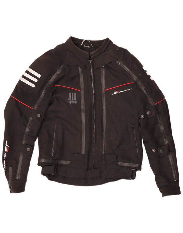 Jollisport Chaqueta de motociclista para mujer UK 46 Grande Poliéster negro