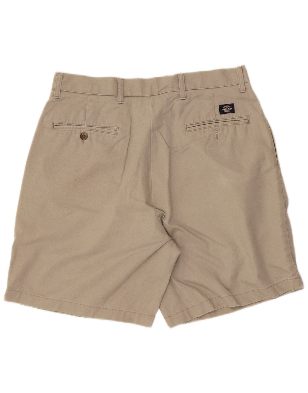 Dockers Pantalones cortos chinos con pinzas color caqui para hombre W33 Algodón beige medio