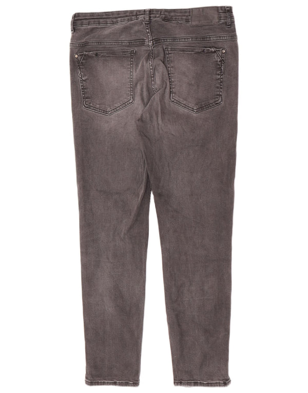Zara Vaqueros Pitillo Mujer EU 44 XL W34 L27 Gris