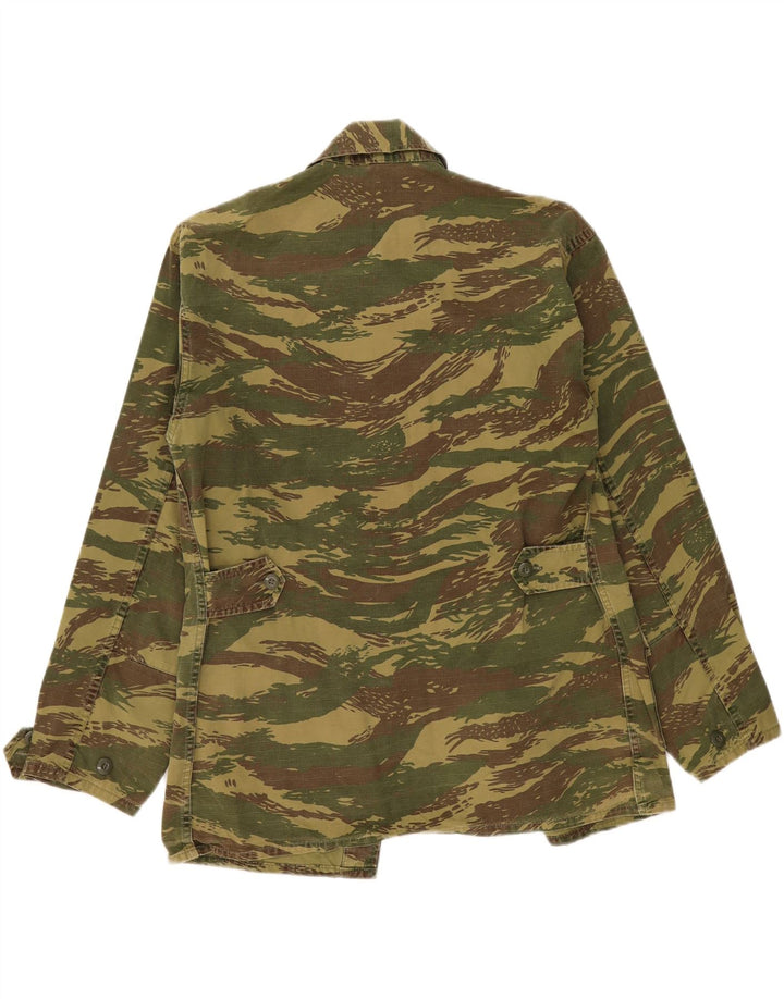 Vintage hombres chaqueta utilitaria Reino Unido 38 camuflaje caqui medio
