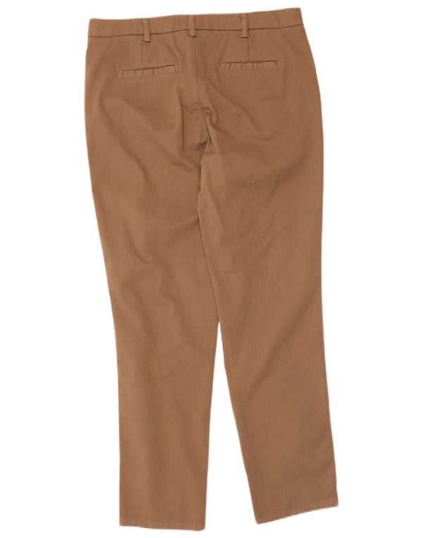 Benetton Pantalones Chinos Rectos Mujer UK 42 Medium W32 L28 Algodón Beige