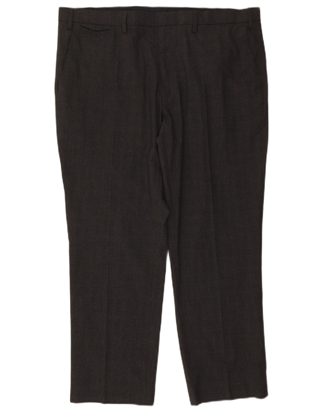 MARKS & SPENCER Pantalón chino de corte regular para hombre W40 L28 Poliéster gris