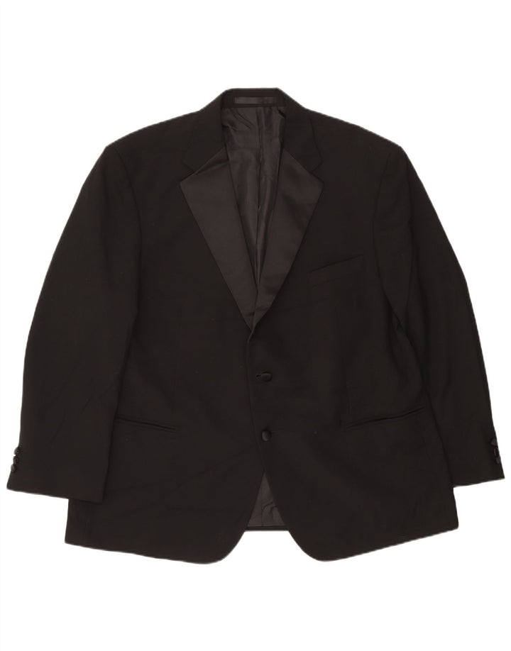 Marks & Spencer Chaqueta tipo blazer corta con 2 botones para hombre, talla 40, color negro