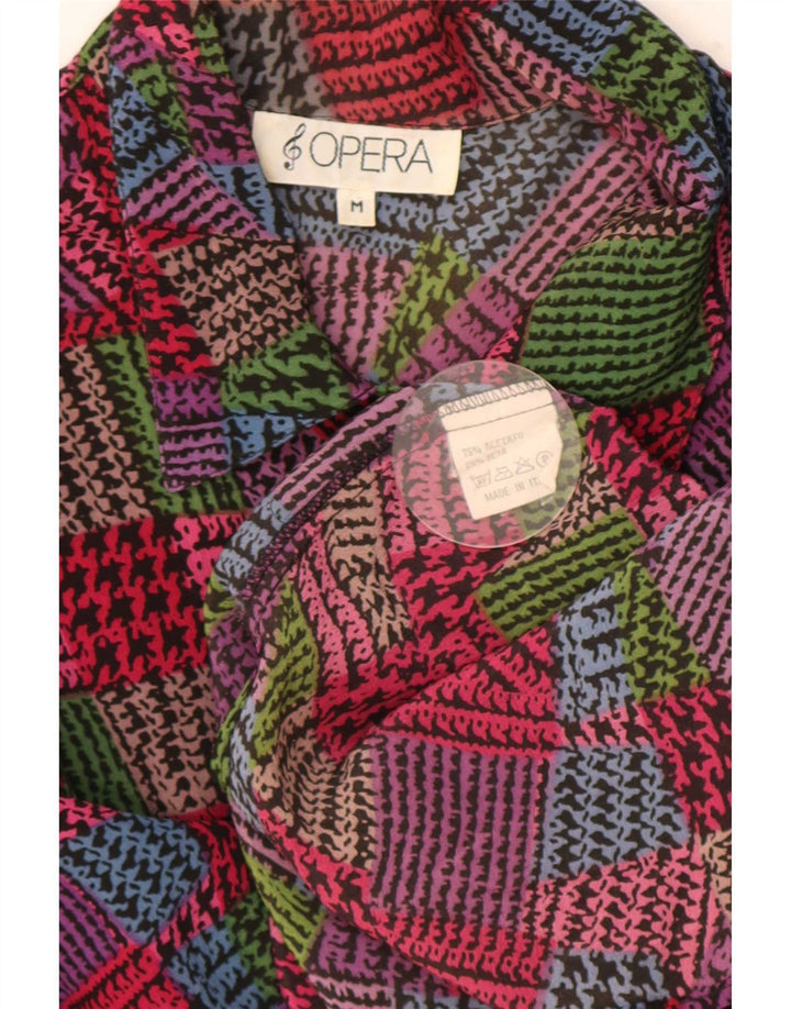 Blusa tipo camisa para mujer Opera UK 44 Mediana Acetato geométrico multicolor