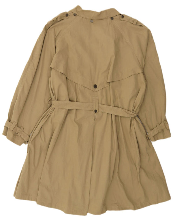 Gabardina vintage holgada para mujer IT 42 Algodón caqui medio