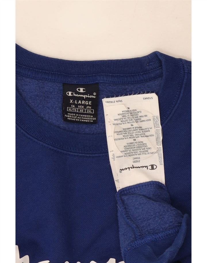 Champion Sudadera Gráfica para Hombre Jumper XL Algodón Azul