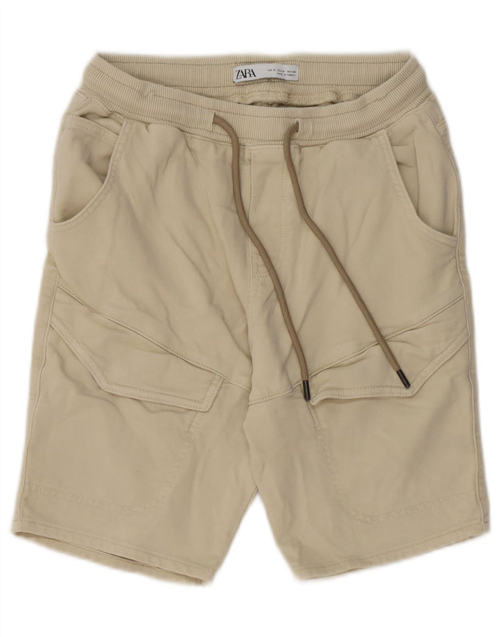 Zara Hombre Shorts Cargo Small W30 Algodón Beige
