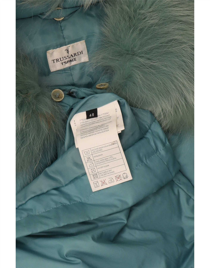 Abrigo acolchado Mujer Trussardi IT 48 XL Poliéster turquesa