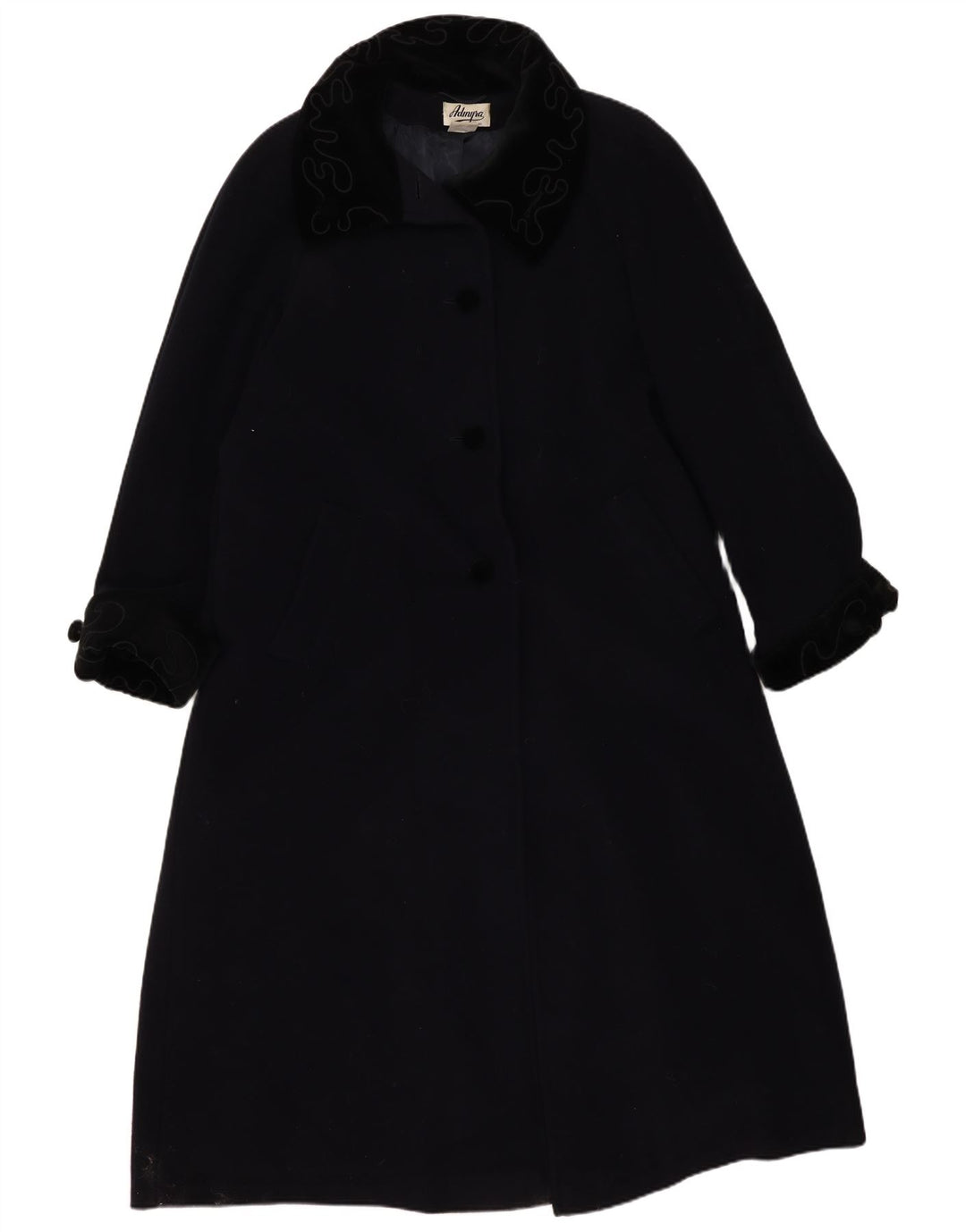 Admyra Abrigo extragrande para mujer UK 18 XL Lana azul marino
