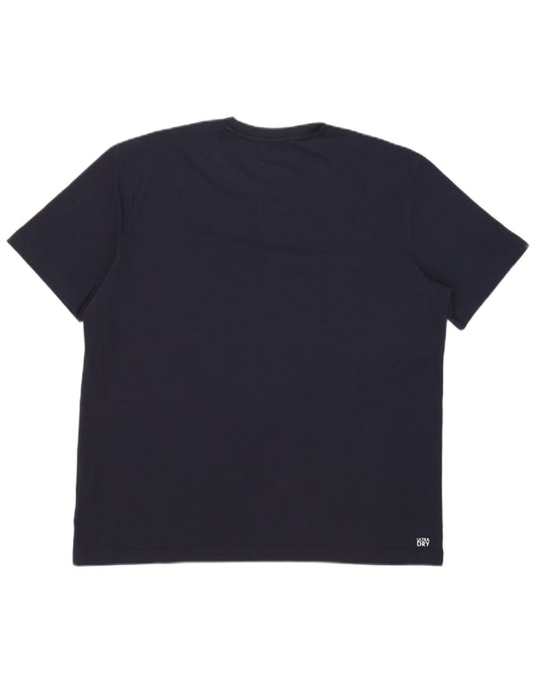 Camiseta Lacoste Hombre Top Talla 6 XL Azul Marino Algodón