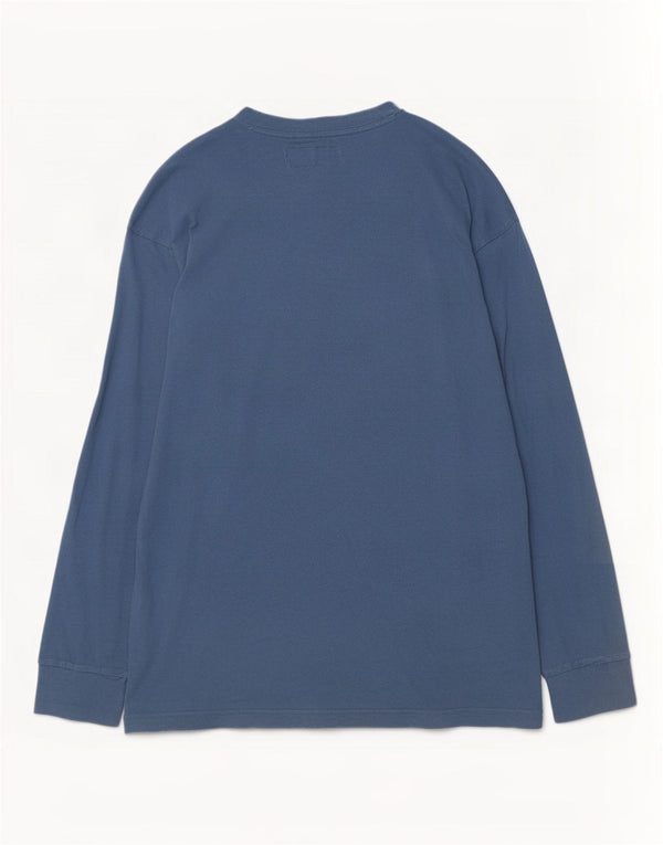 Abercrombie & Fitch Hombre Top gráfico manga larga XL Algodón azul