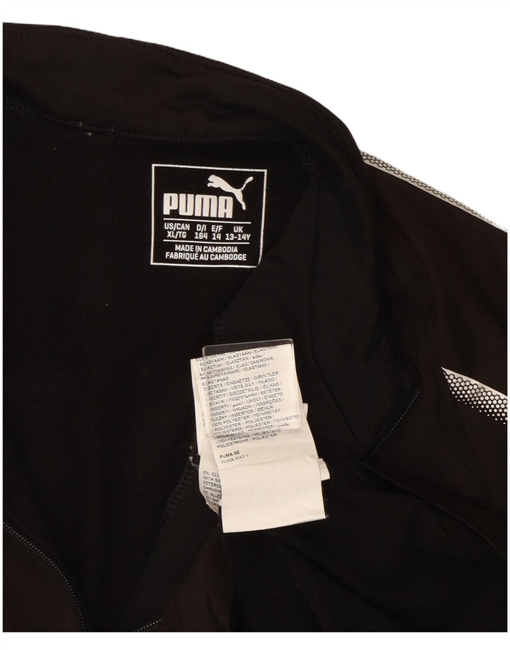 PUMA Boys BVB Dortmund Graphic Pullover Tracksuit Top 13-14 Years Black