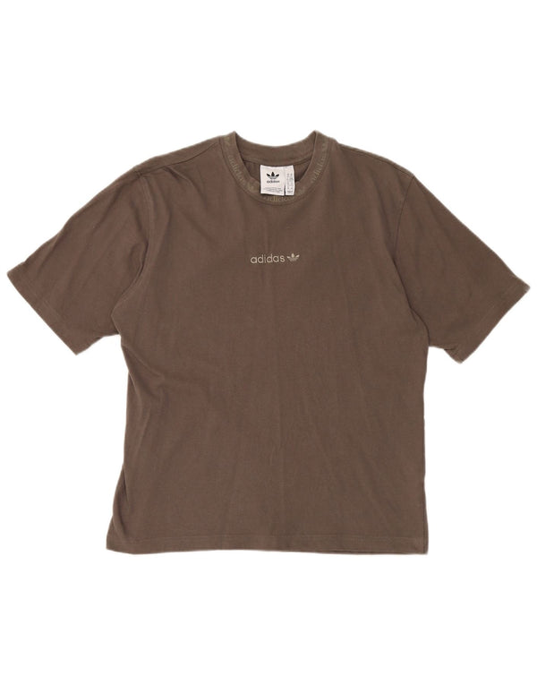 Adidas Hombre Camiseta Top XS Marrón Algodón