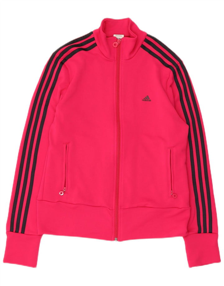 Adidas - Chaqueta de chándal para mujer, talla 40, poliéster rosa grande