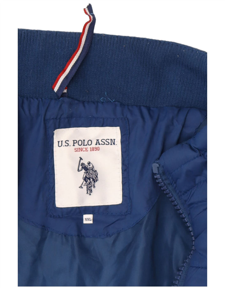 Asociación de Polo de EE. UU. Chaqueta acolchada para hombre UK 42 2XL Azul