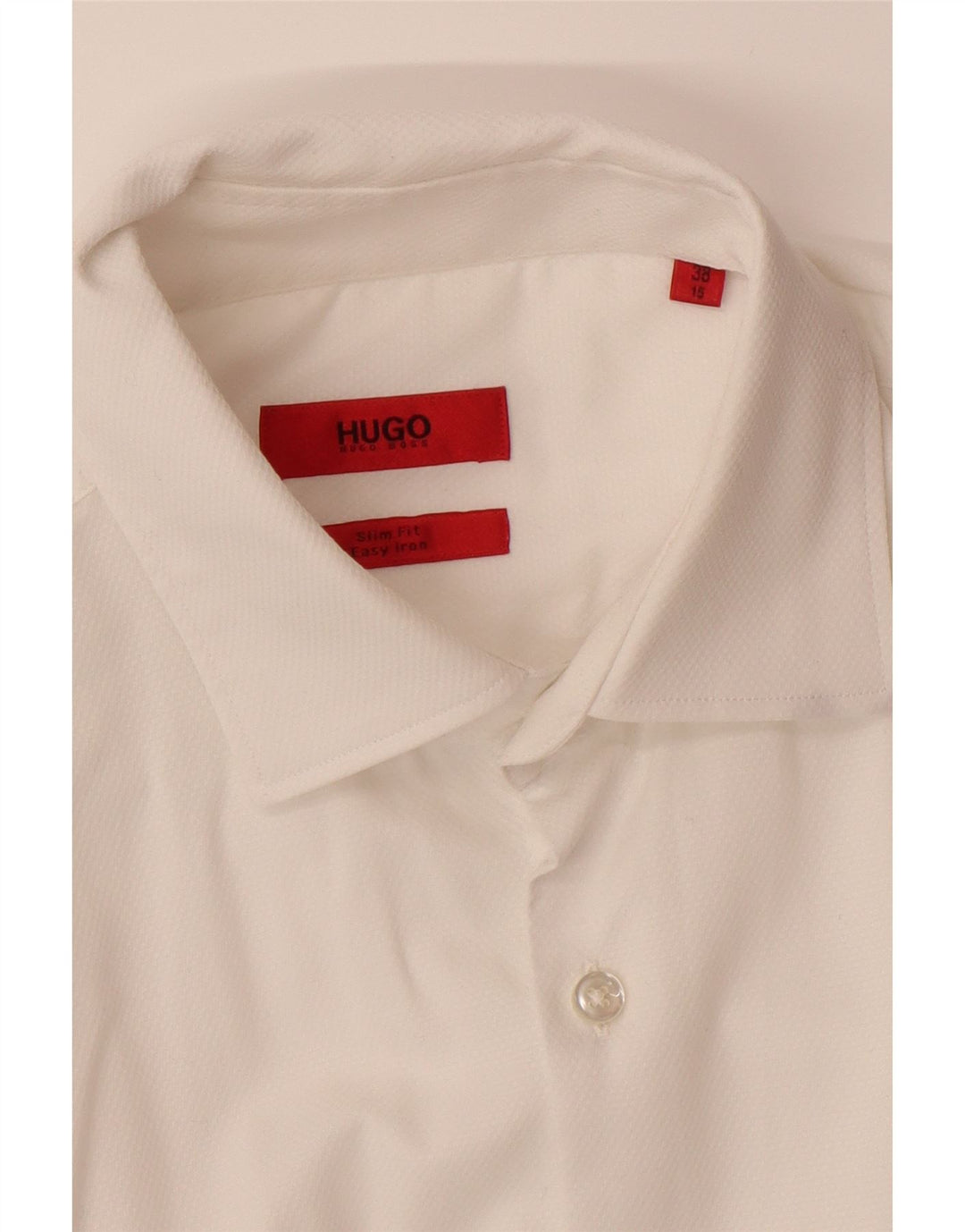 Camisa HUGO BOSS Slim Fit para hombre Talla 38 15 Mediana Blanco