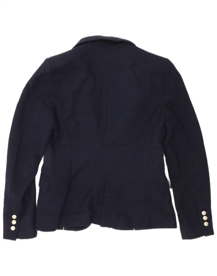 Zara Chaqueta Blazer De 1 Botón Para Mujer UK 44 Grande Poliéster Azul Marino