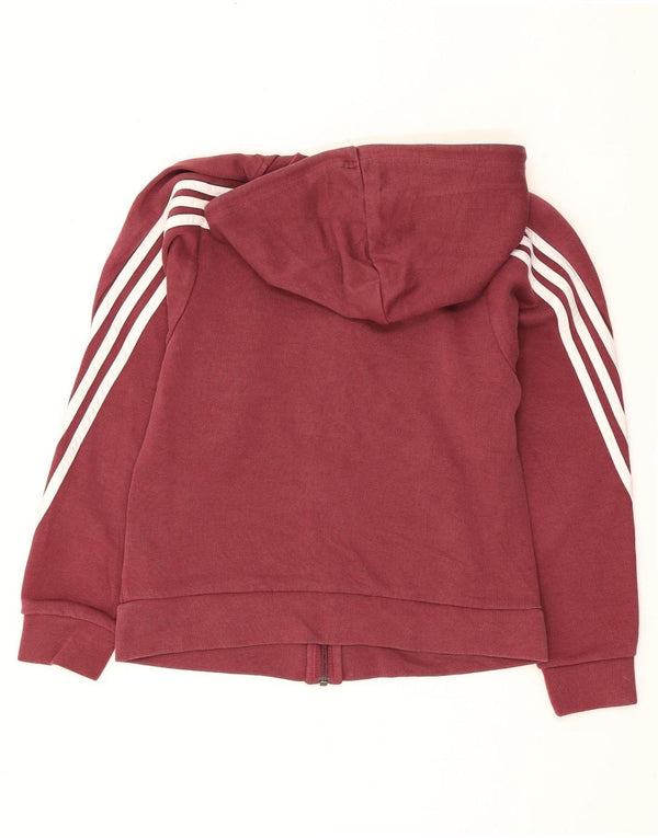 Adidas Sudadera con capucha y cremallera para mujer UK 4/6 XS Algodón burdeos