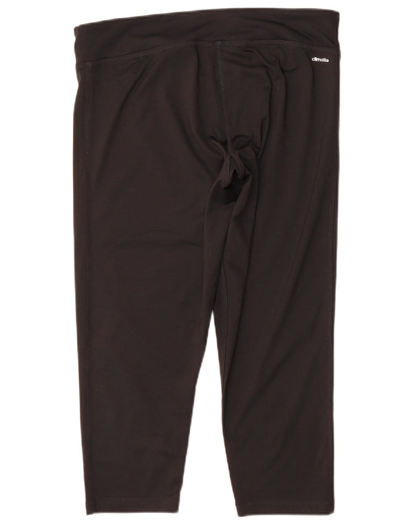Adidas Mujer Climalite Capri Leggings UK 16/18 Grande Negro Poliéster