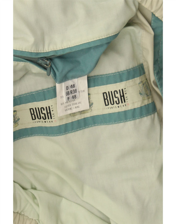 BUSH Mens Bomber Jacket UK 38 Medium Green Cotton Vintage Bush and Second-Hand Bush from Messina Hembry 