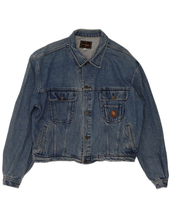 Trussardi Chaqueta Vaquera Extragrande Mujer UK 40 XL Algodón Azul