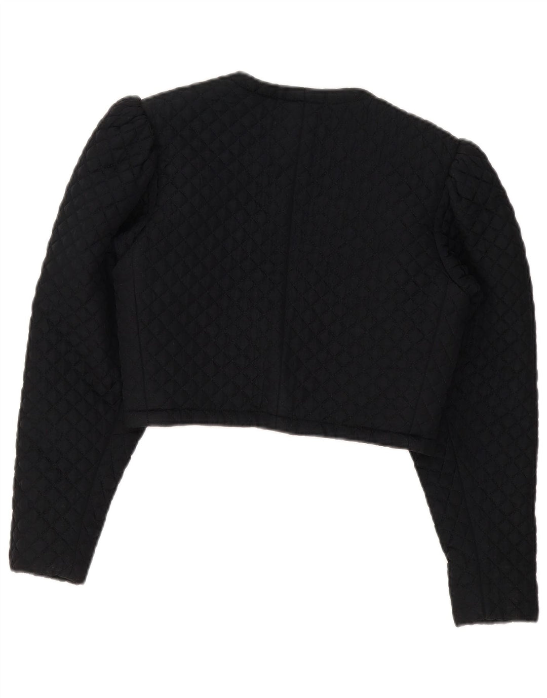 Vintage mujer crop bolero chaqueta Reino Unido 8 pequeño negro