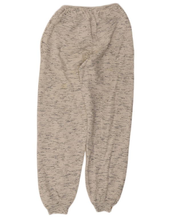 VINTAGE Pantalones de chándal para mujer Joggers UK 8 Small Off White Flecked